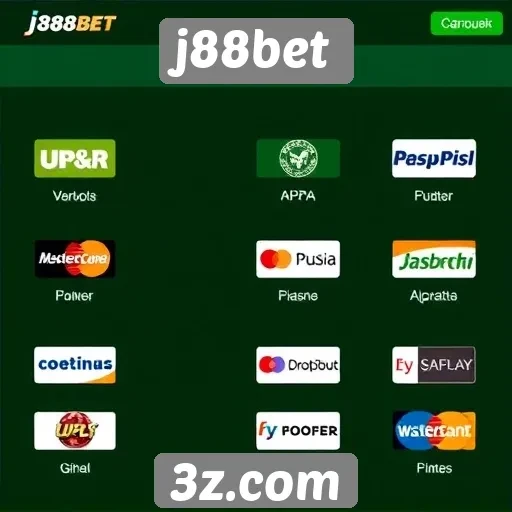Opções de pagamento disponíveis no j88bet